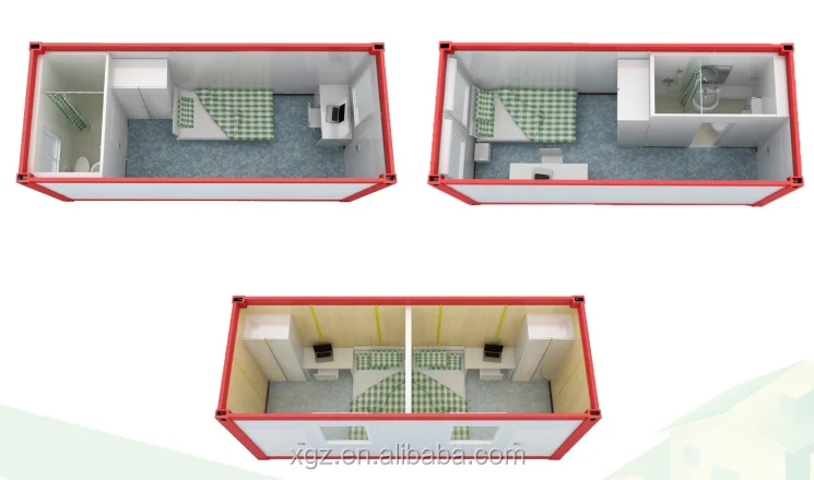 Low cost Split folding storage container house