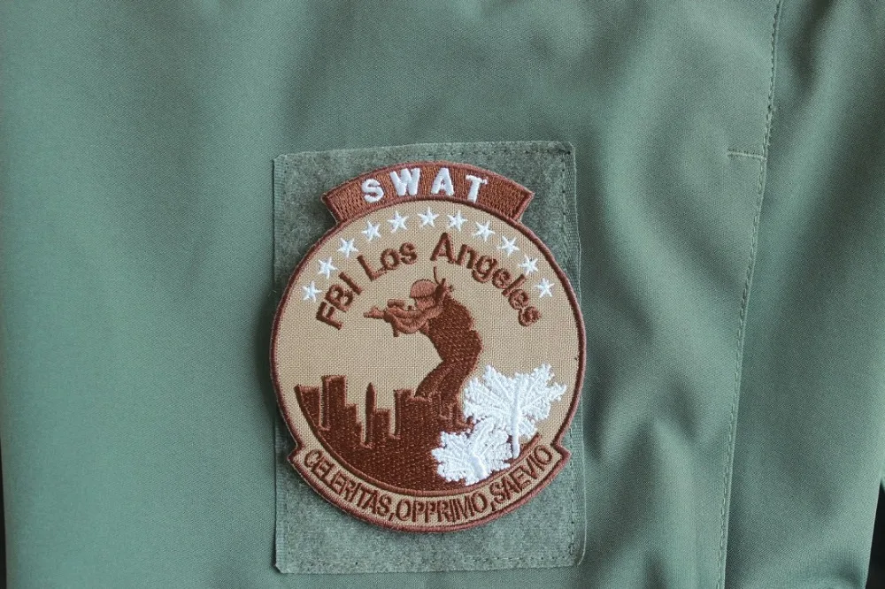 SWAT Los Angeles Police Embroidered PATCH//BADGE