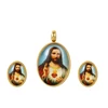 S-371 xuping fashion design Religion Jesus portrait customized Stainless Steel jewelry set