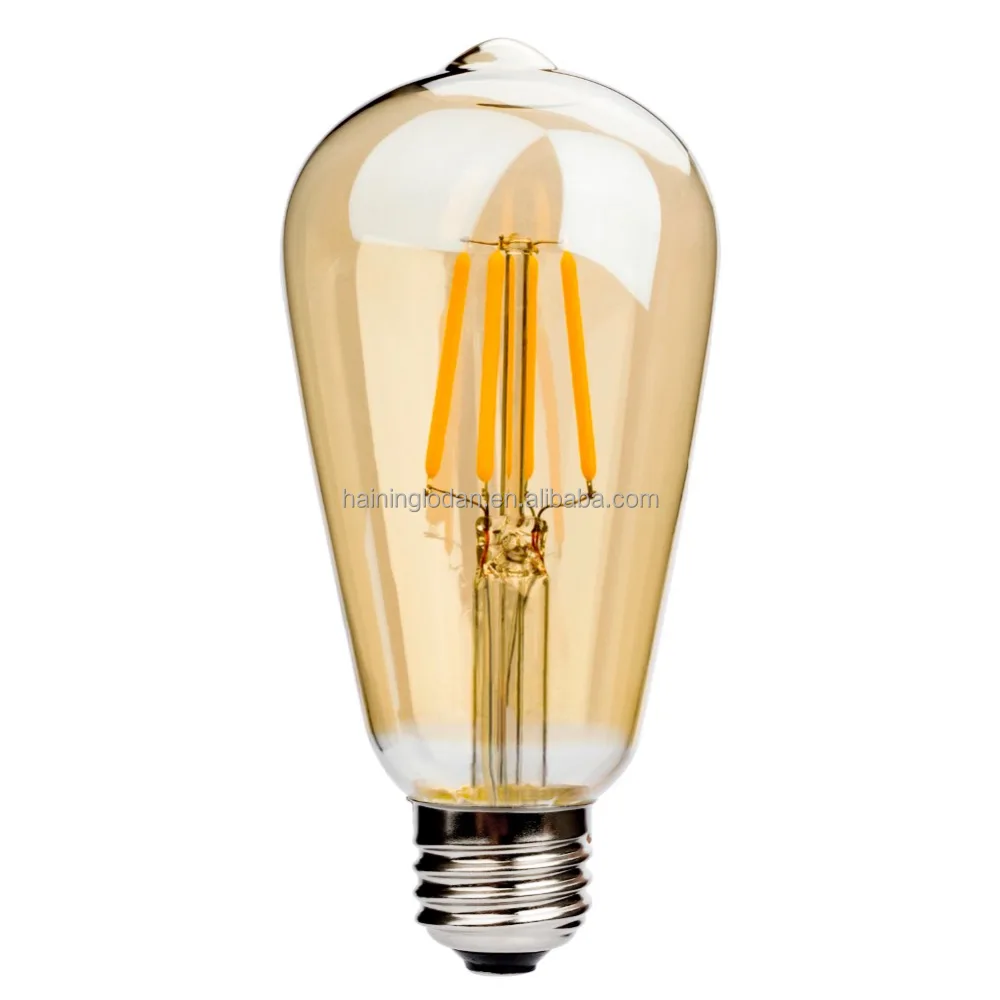 Vintage Edison Filament LED ST64 4W Amber Gold