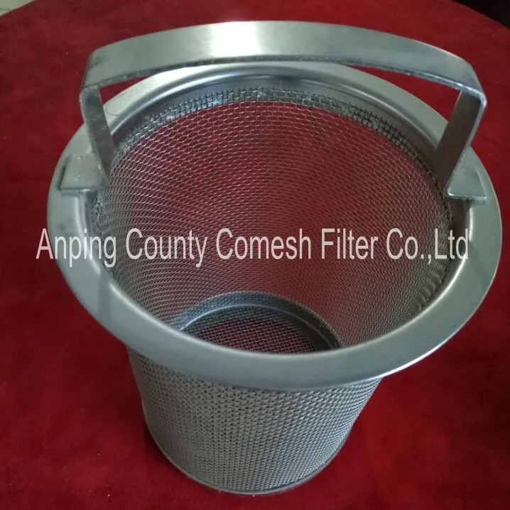 Stainless Steel Wire Mesh Coffee Filter Strainer Cylinder With Handle