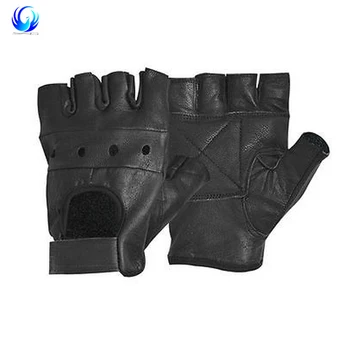 men's half finger leather gloves