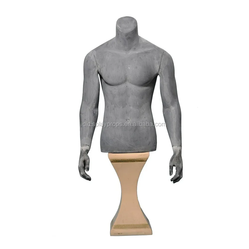 Dl919 Elegant Fashion Fiberglass Female/male Torso Painting Mannequin With Arms Glossy White