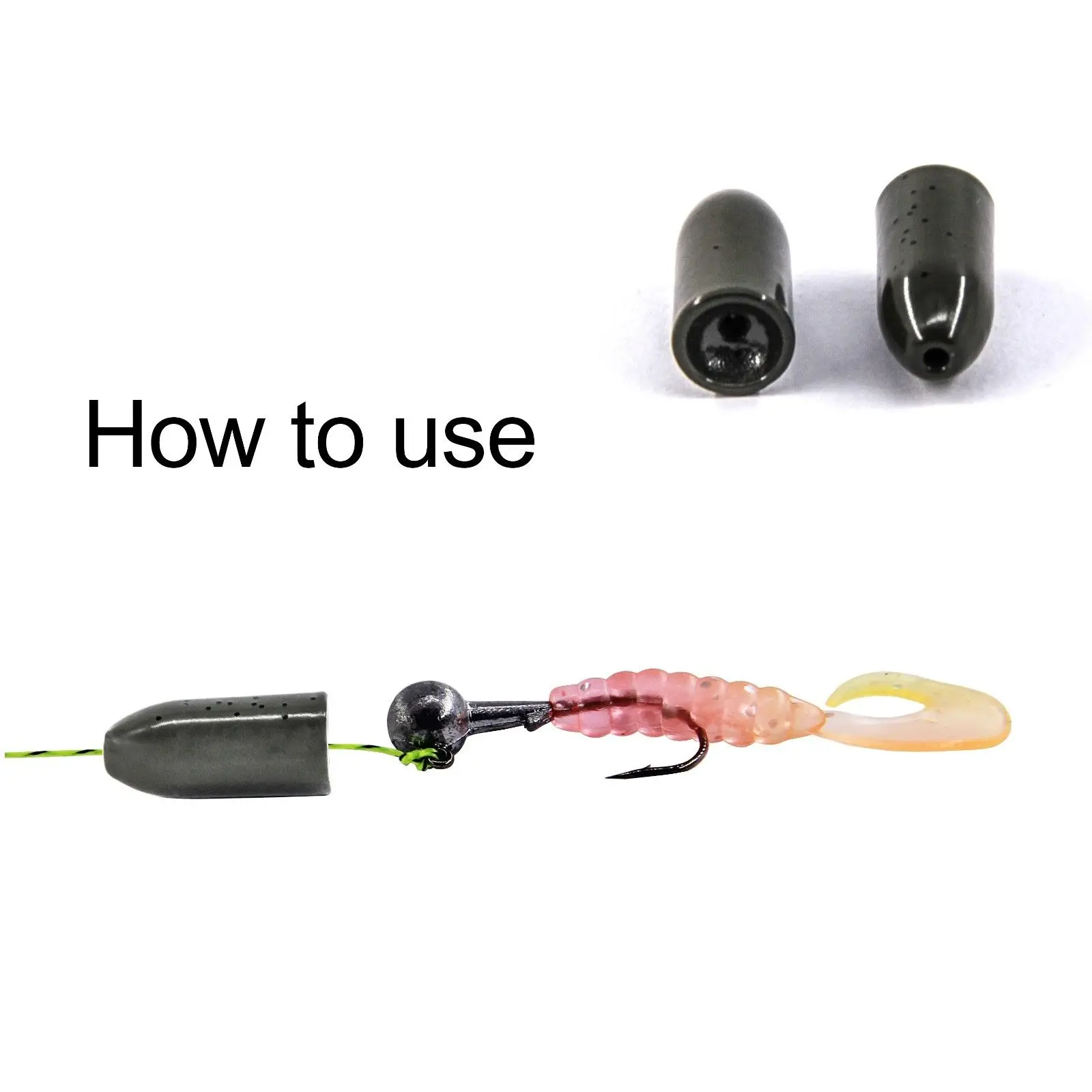 Wholesale Tungsten Fishing Sinkers Weights Bullet Worm Sinker Kit 7