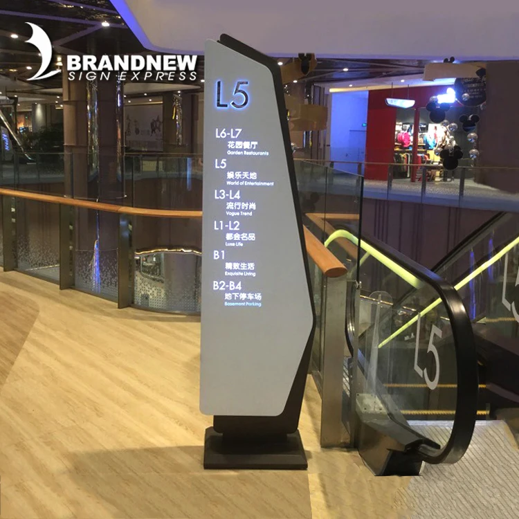 Modern Wayfinding Signage Aluminum Light Box Street Signpost Buy