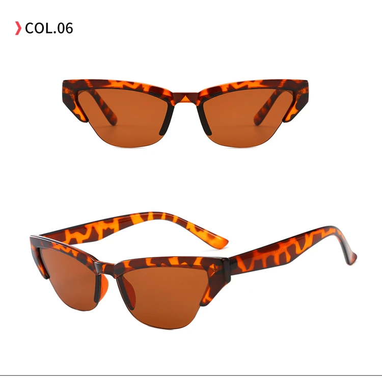 13645 Superhot Eyewear 2019 Fashion Women Sun Glasses Half Frame Cat