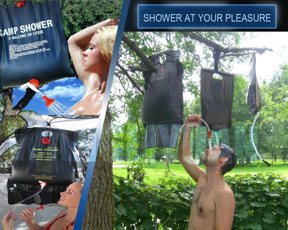 (74647) Portable Capacity 20l Outdoor Solar Heating Hanging Camp Shower
