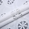 White cotton voile with all over laser cut embroidered fabric for dresses eyelet