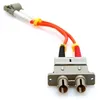 ST Female to LC Male 50/125 OM2 Multimode Duplex Hybrid Adapter Converter Dongle