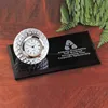 Black crystal desk top golf gifts golf desk clock gift