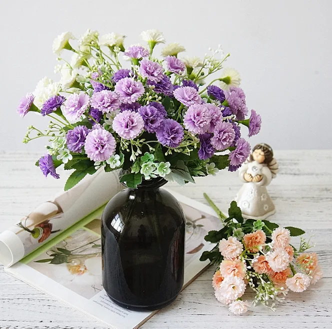 Small Bulk Artificial Carnation Flowers Making For Home&holiday