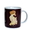 Beautiful in colors small MOQ mug personality Ceramic Handgrip color changing drink cup birthday gift return