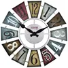 24 inch Oversized Rustic Retro Numeral Windmill Analog Clock Wall for Farmhouse Decorative