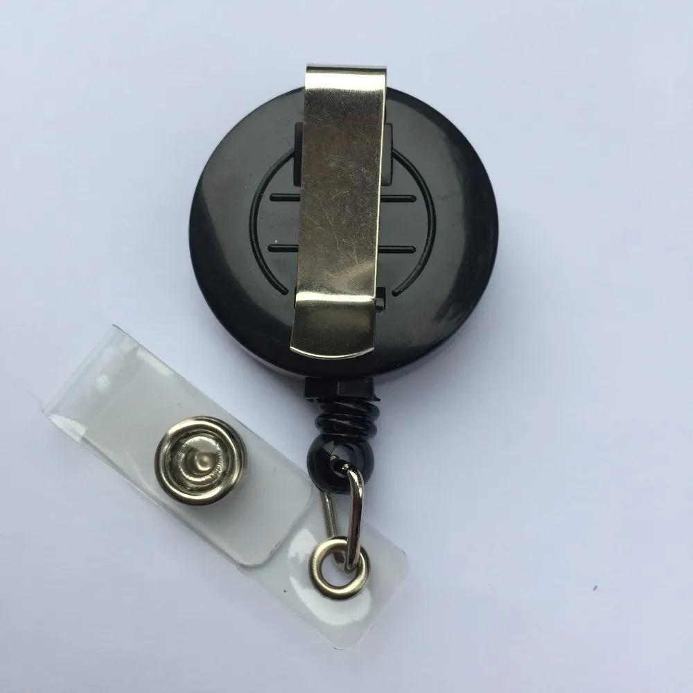 Big Logo Round Retractable Badge Holder With Epoxy Sticker Logo Buy