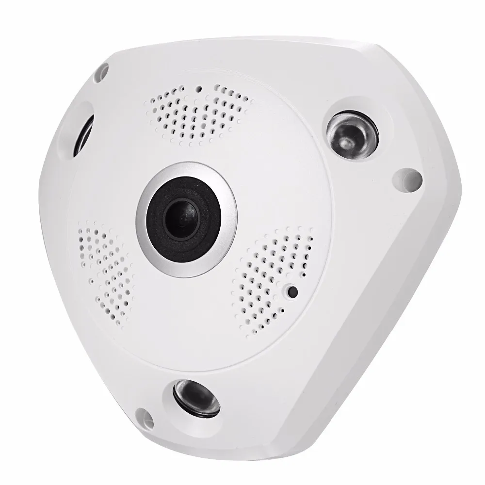 Fisheye Cctv Camera Speaker Microphone 3.0 Megapixel Wifi Indoor With ...