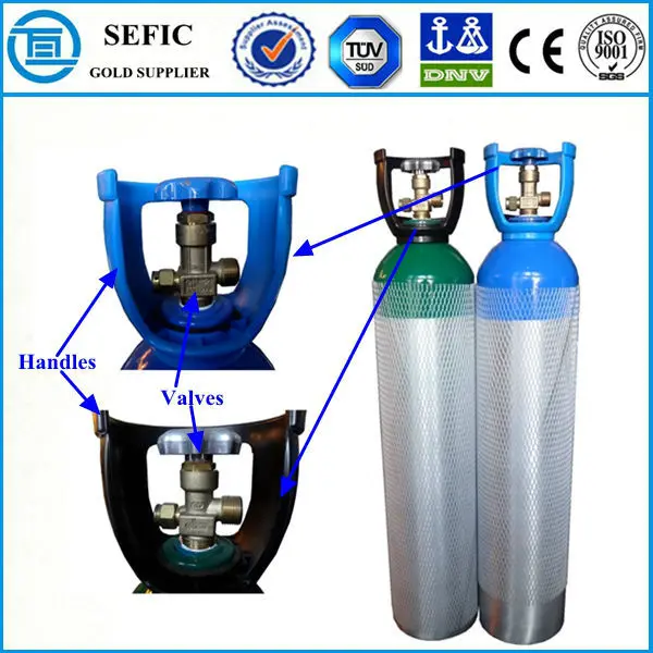 High Pressure Beverage Medical Dot3al Standard 20lbs Aluminum Co2