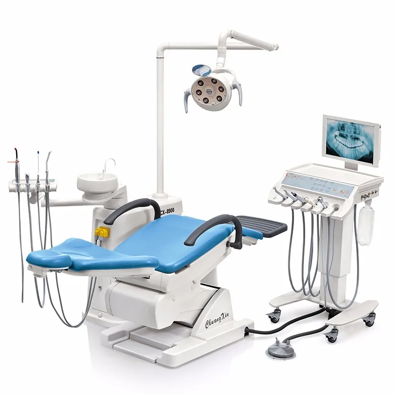 Comfortable Folding Luxury Dental Chairs With Mobile Cart With Movable