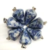 Multi-style Crystal Pillar Shape Necklaces For Jewelry Making Pillar Pendulum Bezel Setting Loop