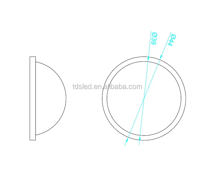 30mm 40mm 44mm 50mm Cob Optical Glass Led Lens With Kit - Buy Optical ...