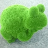 Home decoration cute flocked green easter flocked cemamic frog animal for sale