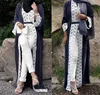 Elegant Open Abaya Womens Lace Smooth Dress Plus Size Loose Dress Adult Muslim Kaftan Jilbab Garments