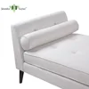 Off-White Hand Tufted Sofa Bed With Hand Rub Finished Wooden Legs