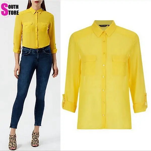 Para Mujer Camisetas Amarillas - Compra lotes baratos de