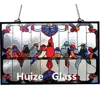 Bird Design Stained Glass Hanging Window TW6213