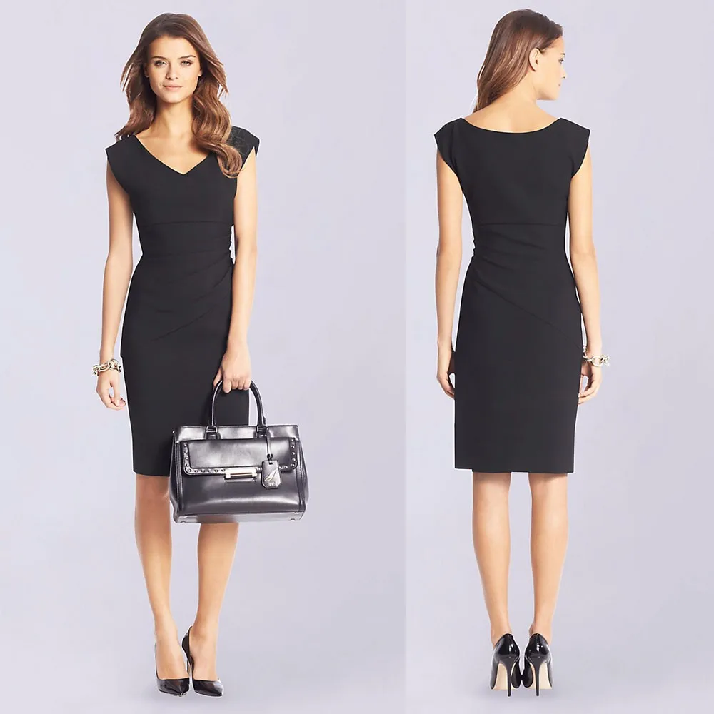 ladies black work dress