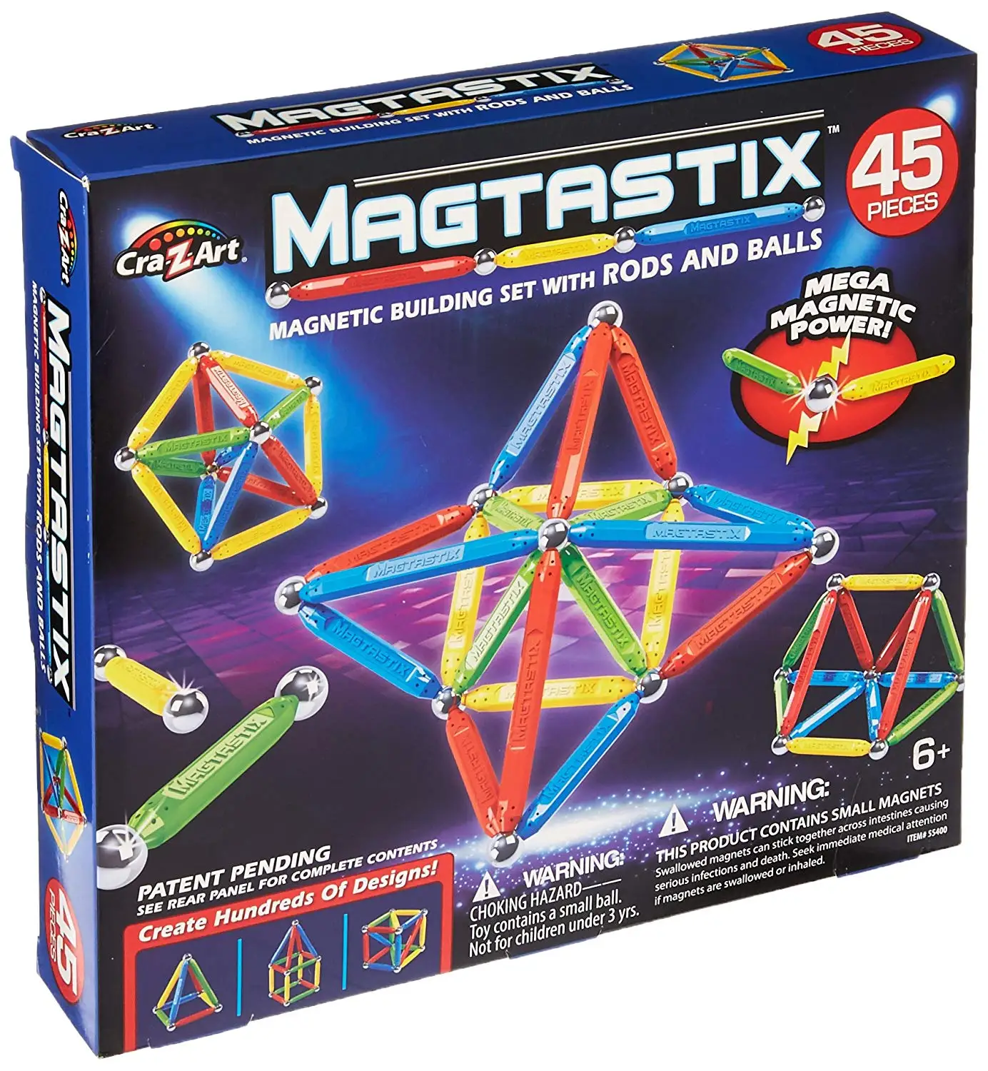 Cra-Z-Art Magtastix Balls & Rods Building Kit (45 Piece)