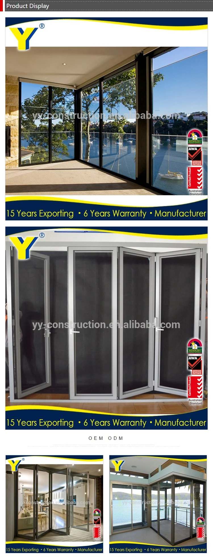 Puertas De Garaje Deslizantes Horizontales,Perfil De Aluminio,Puerta