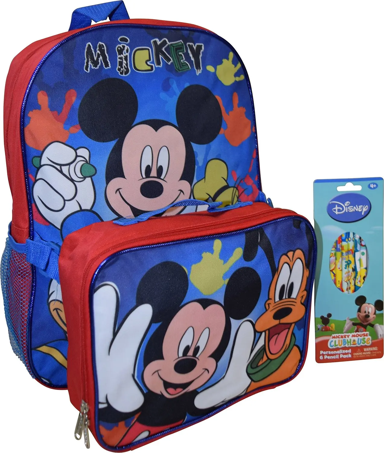 mickey mouse backpack and lunchbox