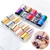 Holographic Nail Foil Set Transparent AB Color Nail Art Transfer Sticker 2.5 * 100cm Manicure DIY Holo Sticker Decoration