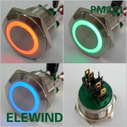 Elewind 22mm Rgb Led Push Button Switch Momentary Buy Rgb Led Push