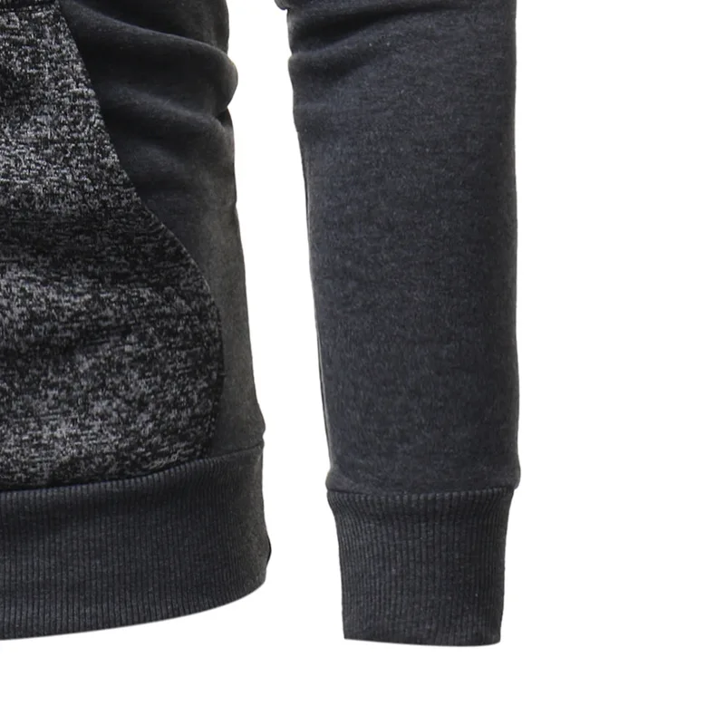 Mens Fleece Crew Neck Contrast Color Block Sleeve Sweatshirt Custom