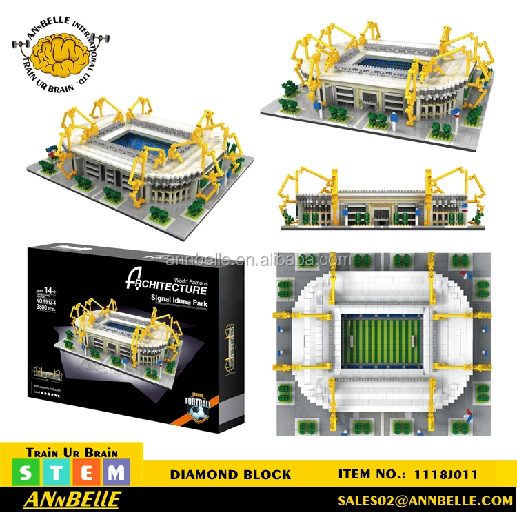 Micro Block Plastic Block Stadium Football Stadium Models