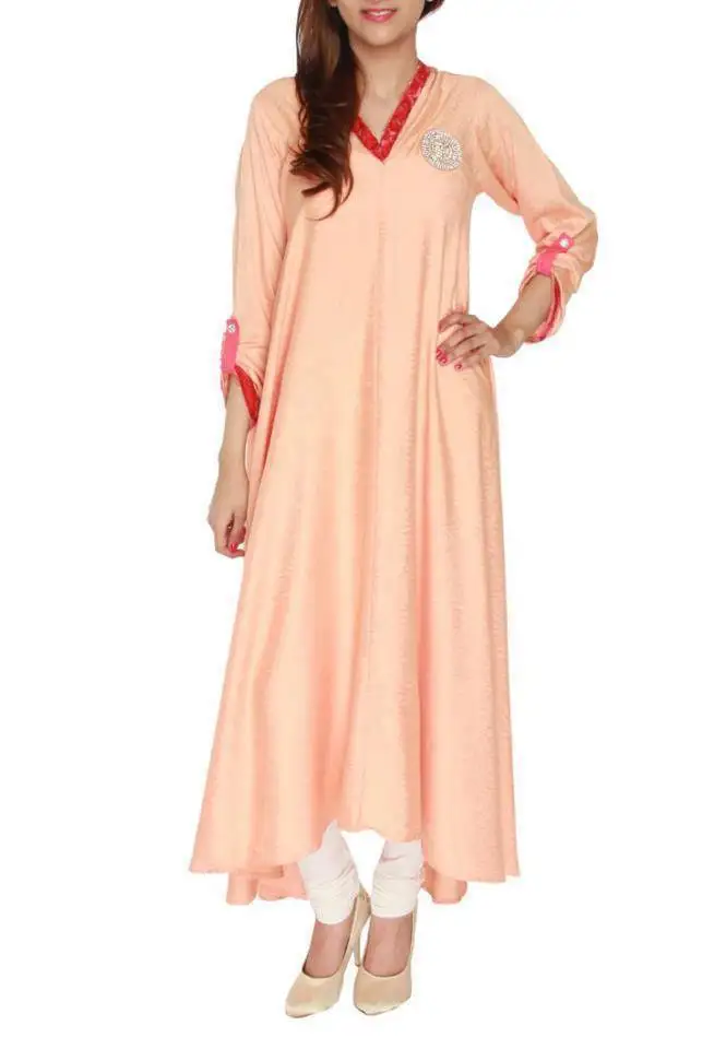 pakistani long linen kurtis