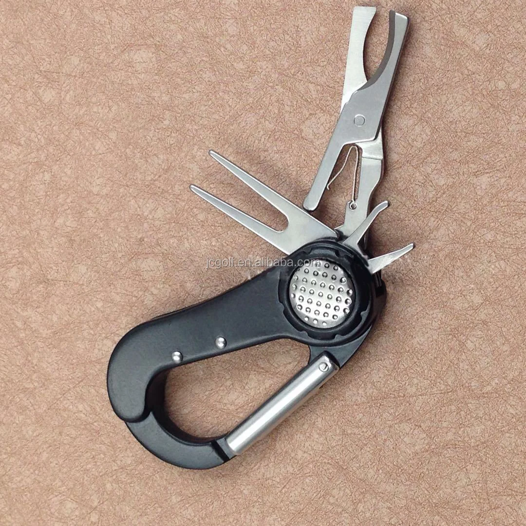 Climbing Hook Carabiner Clip Knife Spikes Toolc Cigar Cutter Golf
