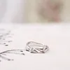 Fashion Jewelry Sterling Silver Cubic Zirconia Cones Open Adjustable Ring