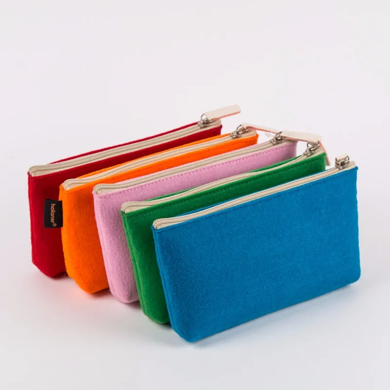 Colorful Wool Felt Fabric Zipper Stationery Bag For Pencil - Buy ...