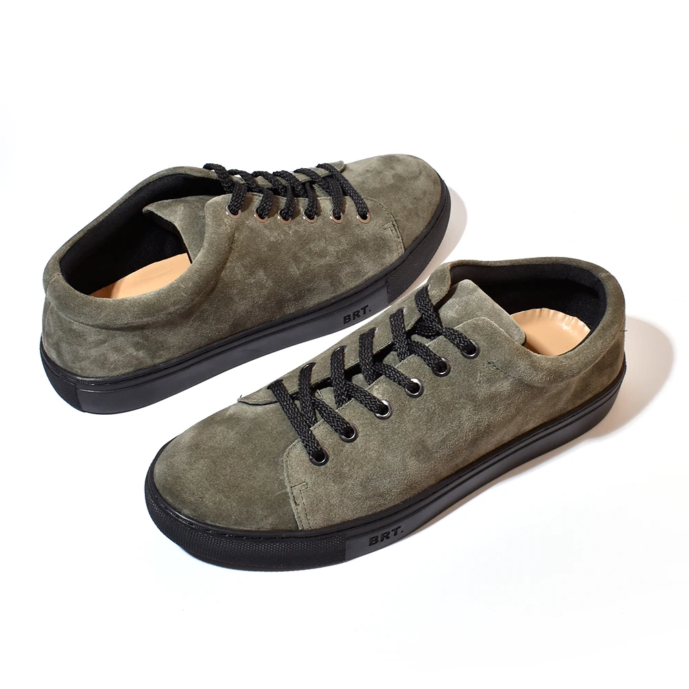 flat leather sneakers