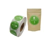 Roll Custom Self Adhesive Round Circle Logo Sticker Label Printing Adhesive Stand Pouch Up Printing Tea Packaging label Sticker