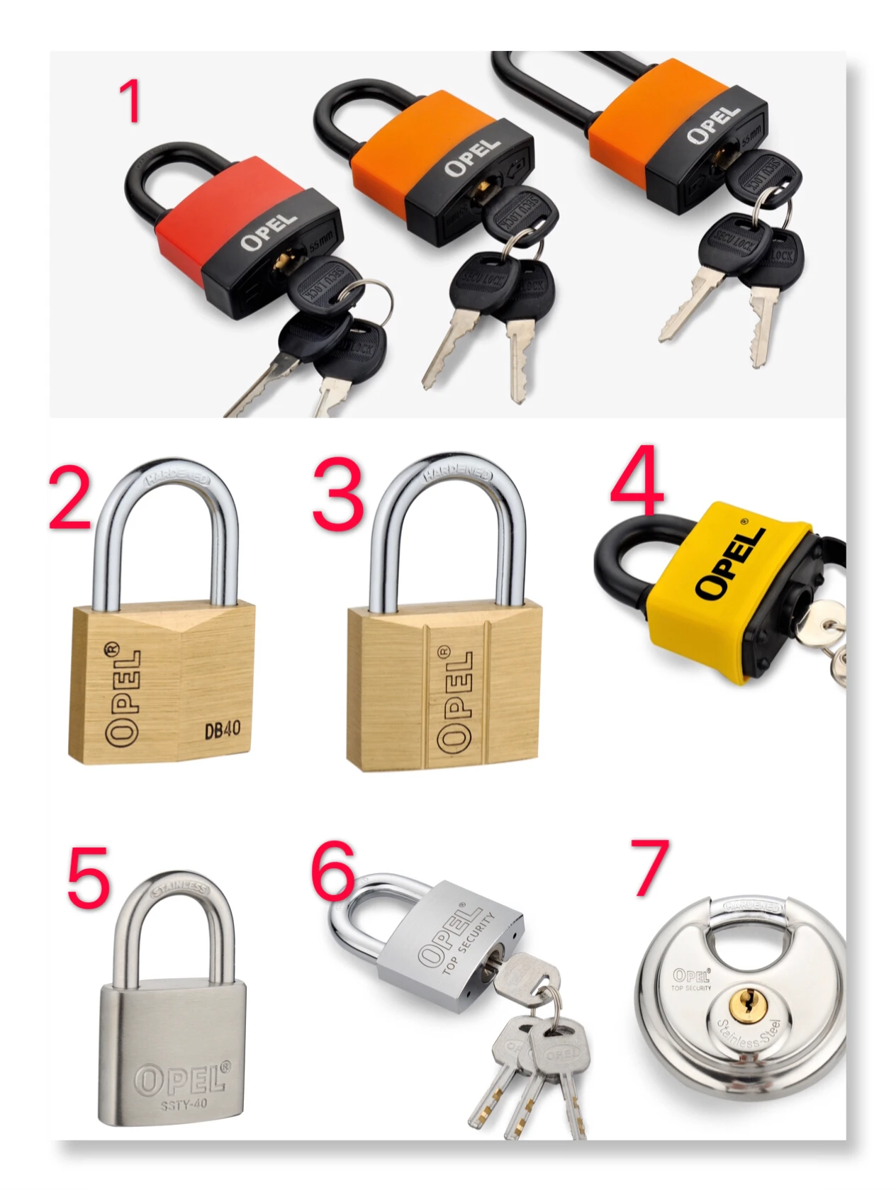 70mm Aluminium Alloy Zinc Alarm Chrome Kinbar Padlock Alerts With Alarm