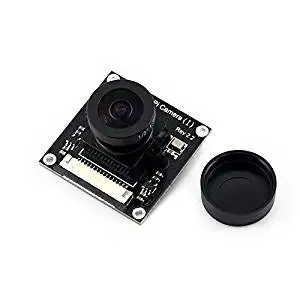 Angelelec DIY Open Sources Sensors, RPI Camera (I), Fisheye Lens, Raspberry Pi Camera, Supports All Revisions of the Pi, Fisheye Lens, Offers Wider Field of View, 2592 1944 Still Picture Resolution