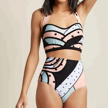 girls high waisted swimsuit