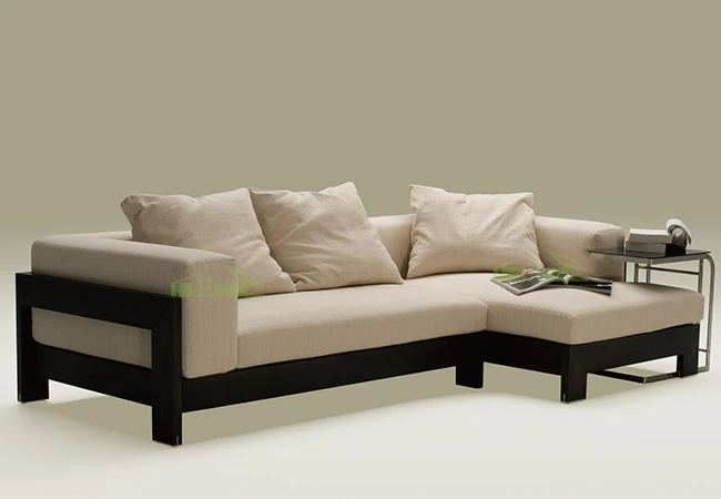 Latest design hall sofa set wooden l shaped corner sofa 160#, view ... Sofas madera