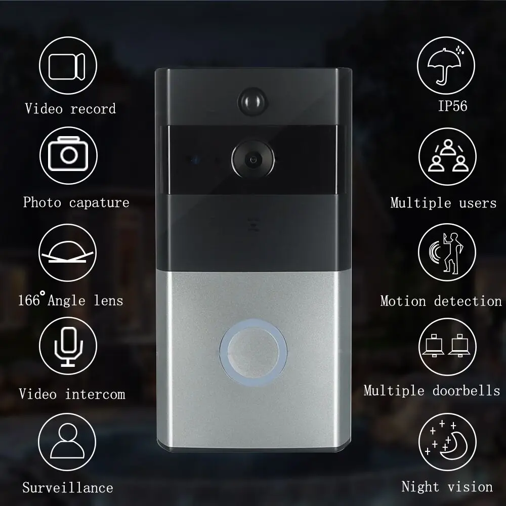 Smart Video Door Bell With Indoor Ring Video Doorbell Smart