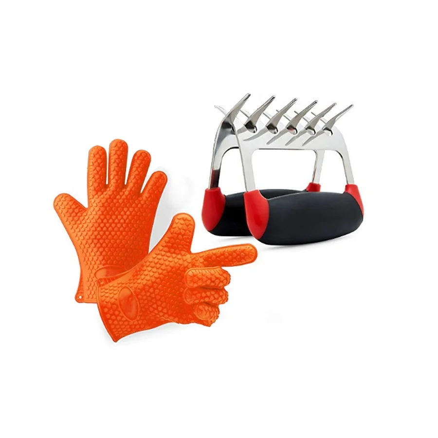Bbq Gloves Meat Claw Accessories Heatresistant Silicone Glove Meat