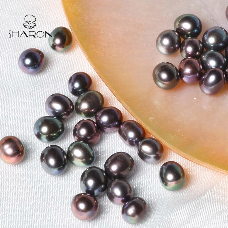 Wholesale 6.5-7mm AAA Natural Fresh water Peacock Oval Rice Loose Pearl