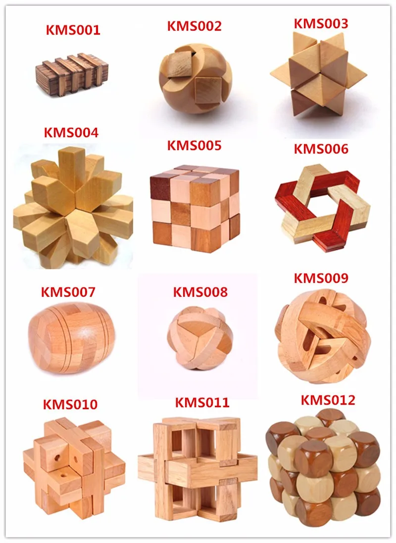 Puzzle HLme Montessori Educational Box For Adult Kids WoodenToys Kong Ming LocRR 